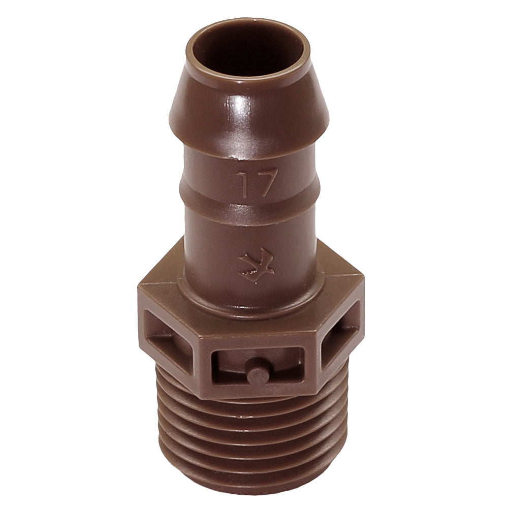 Adapter für XF-Tropfrohr – 17 mm x AG (1/2" oder 3/4")