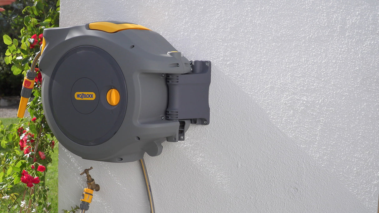 Hozelock Auto Reel 25m - Schlauchtrommel mit Aufrollautomatik