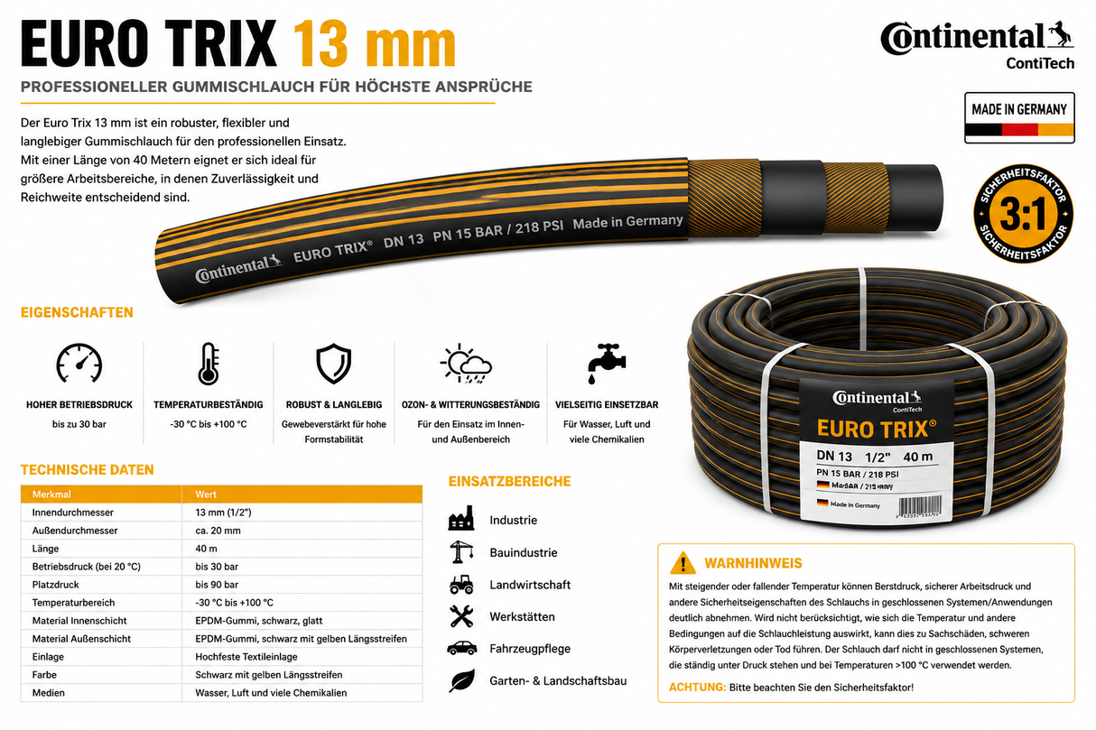Euro Trix Wasserschlauch ContiTech