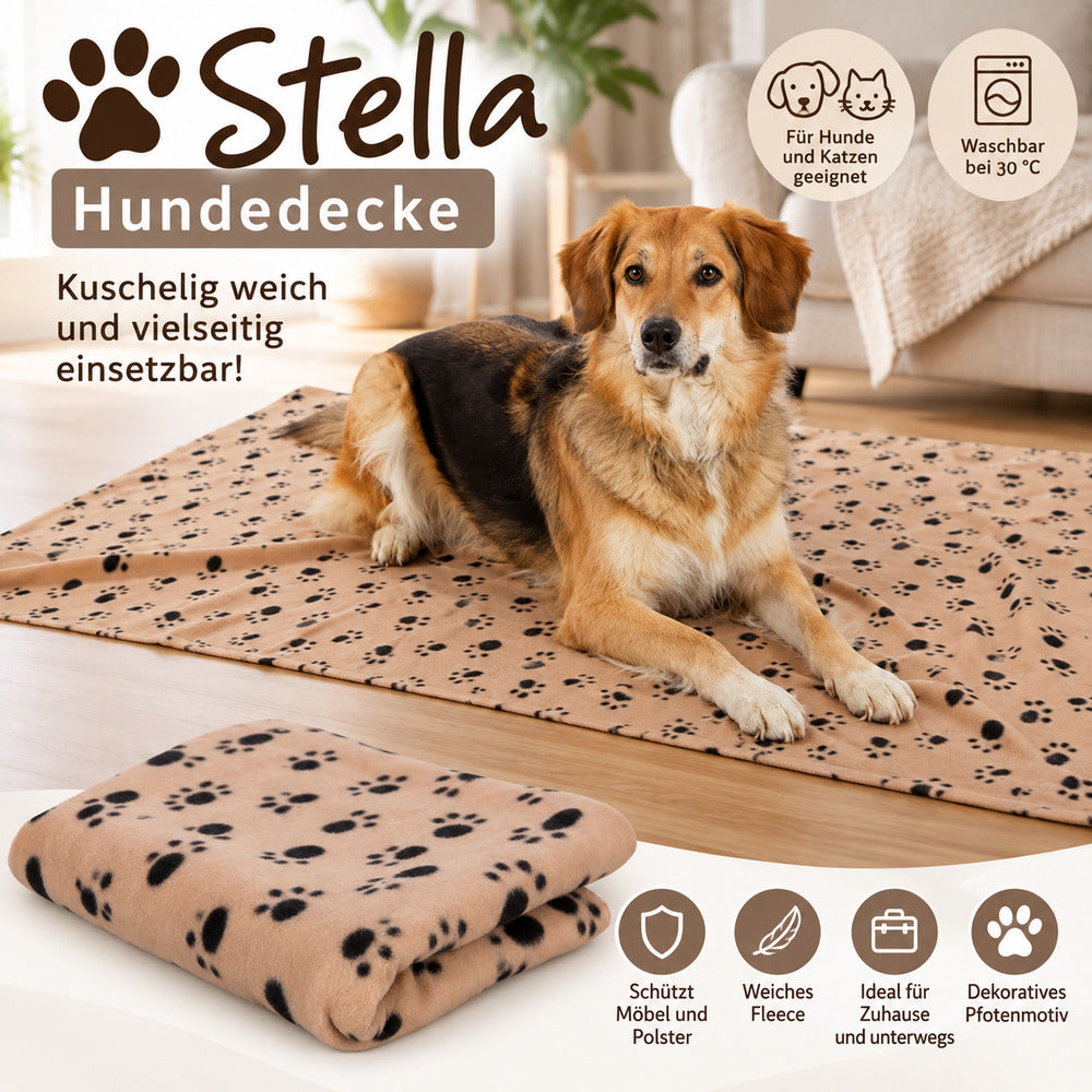 Kerbl Hundedecke Stella Pfotenmotiv