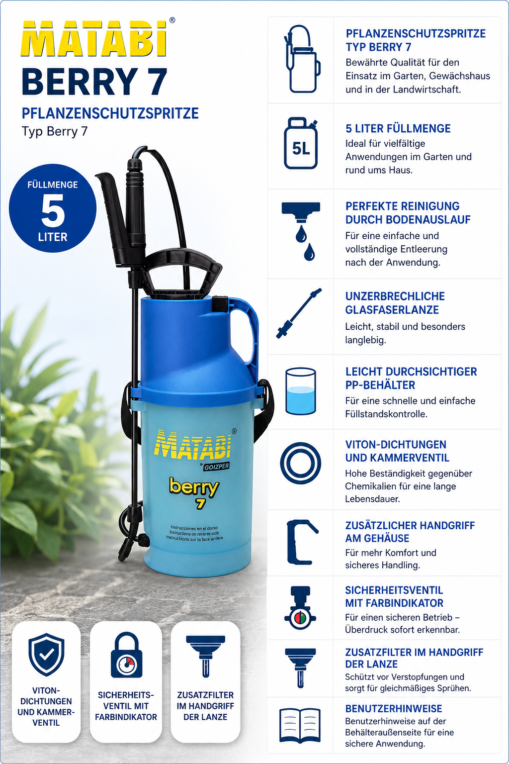 Matabi, Spritze 5L "Berry 7"