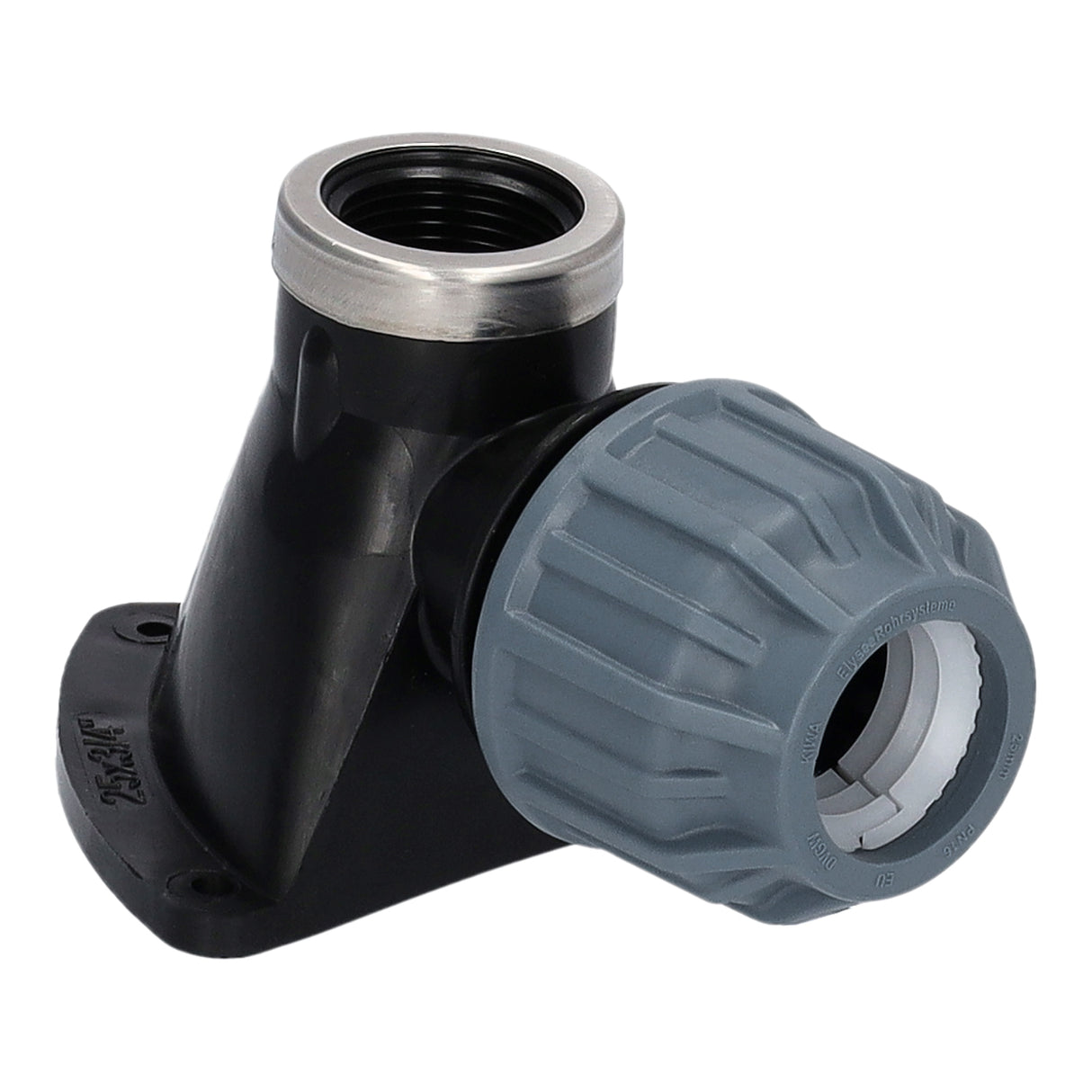 PP Wandanschluss 90° mit AG (20 mm x 1/2", 25 mm x 3/4")