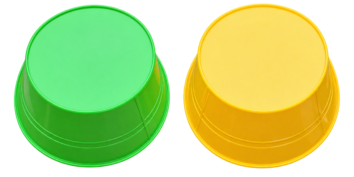 2er Set Pflanztöpfe Grün Gelb Ø19cm Blumentopf Gartentopf Garten Terrasse