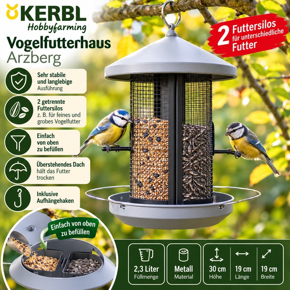 Kerbl Vogelfutterhaus Arzberg Metall
