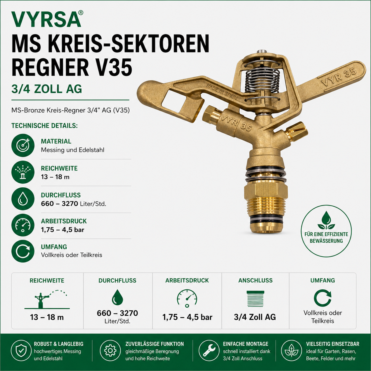 Vyrsa Kreissektorenregner V35