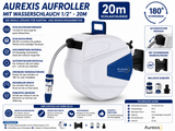Aurexis Aufroller mit Wasserschlauch 1/2"-20m