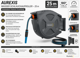 Aurexis Aufroller mit Wasserschlauch 1/2"-25m