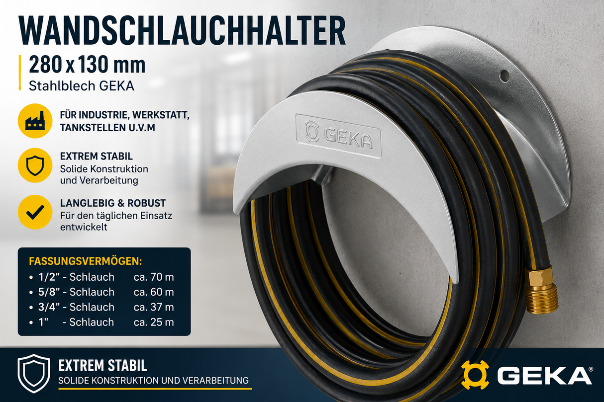 Geka Wandschlauchhalter 280 x 130 mm Stahlblech - 42.5111.9