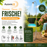 Aurexis Gartendusche Aluminium, bis 230cm total, mit MS-Kugelventil