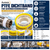 Aurexis Profi Reinigungspistole 1/2" IG Set + Messing Kupplung AG + PTFE Band