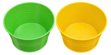 2er Set Pflanztöpfe Grün Gelb Ø19cm Blumentopf Gartentopf Garten Terrasse
