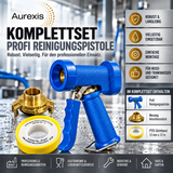 Aurexis Profi Reinigungspistole 1/2" IG Set + Messing Kupplung AG + PTFE Band