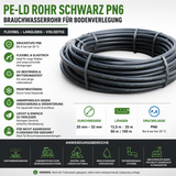 PE-LD Rohr schwarz PN6