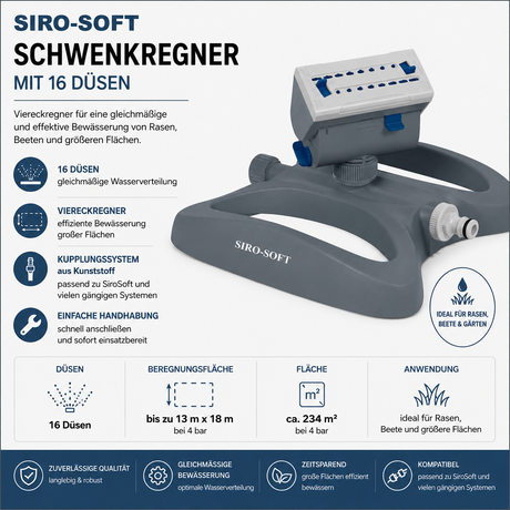 Siro Soft Schwenkregner (16 Düsen)