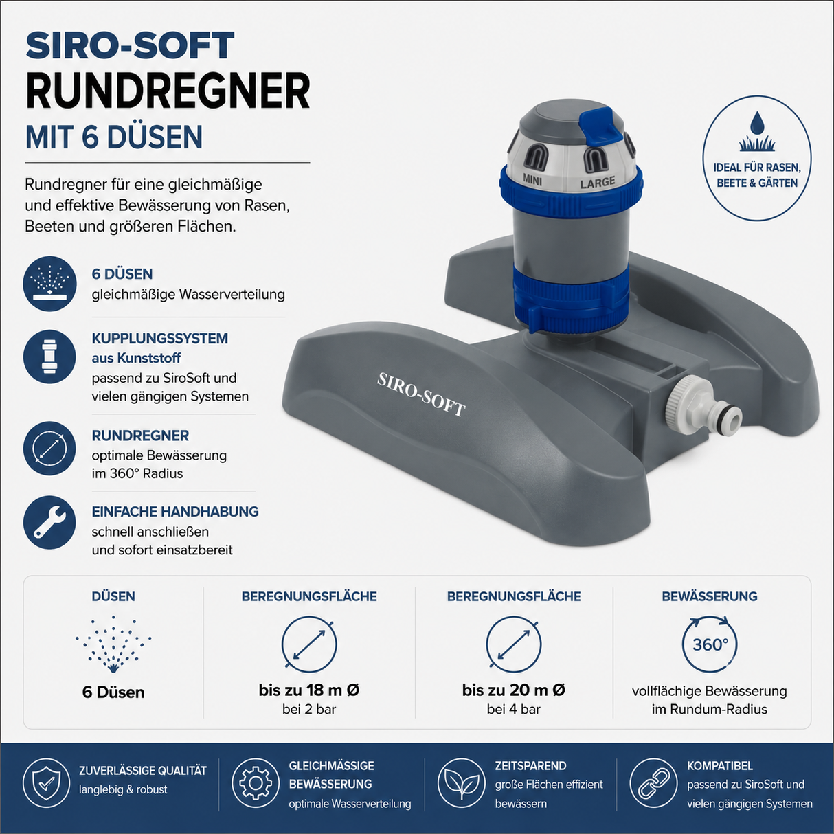 Siro Soft Rundregner (6 Düsen)