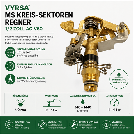 Vyrsa Kreissektorenregner V50