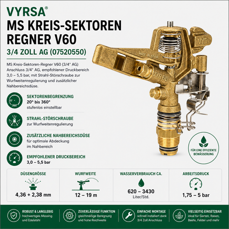 Vyrsa Kreissektorenregner V60