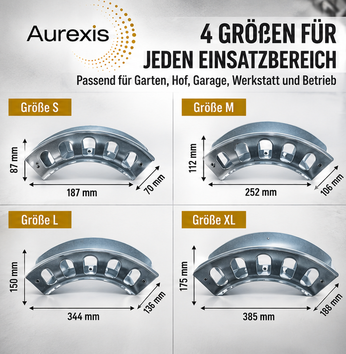Aurexis Wandschlauchhalter Aluminium Rund