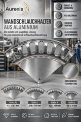 Aurexis Wandschlauchhalter Aluminium