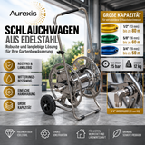 Aurexis Edelstahl Schlauchwagen 3/4" Anschluss